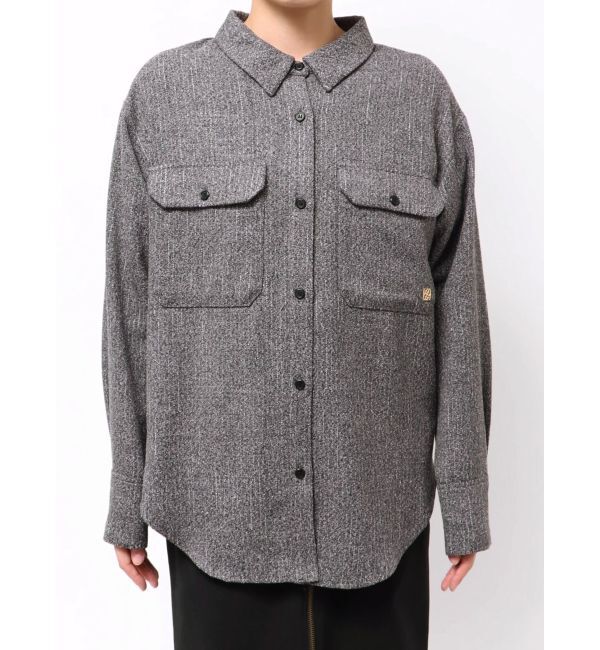 LAGUNAMOON「ツイードビッグシャツ」|シャツ・ブラウス|