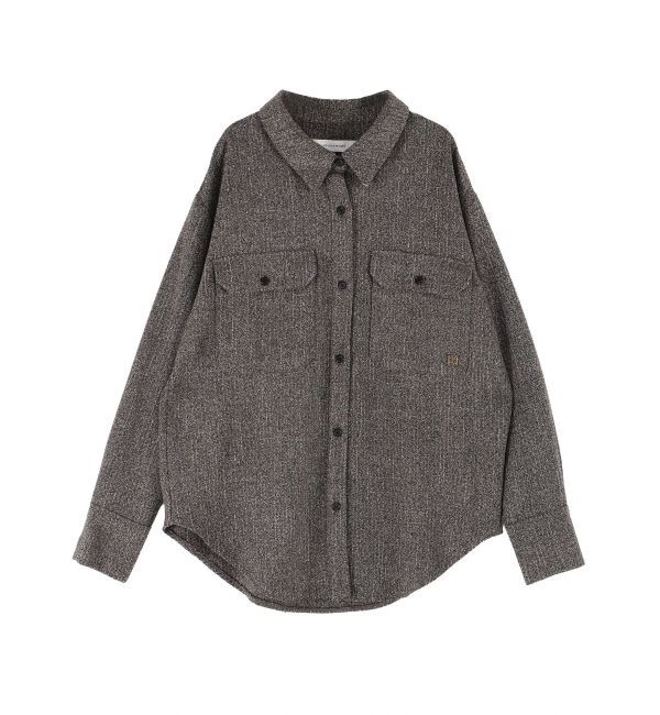 LAGUNAMOON「ツイードビッグシャツ」|シャツ・ブラウス|