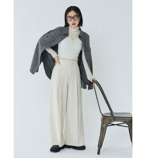 LAGUNAMOON「ツイードビッグシャツ」|シャツ・ブラウス|