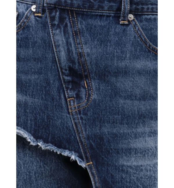 EVRIS「ラップデザインフレアデニムパンツ」|デニム|