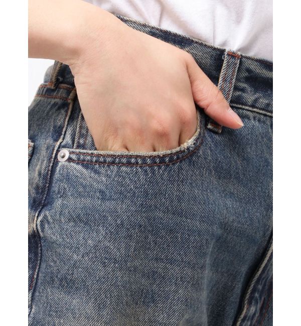 EVRIS「カットアウトワイドデニムパンツ」|デニム|