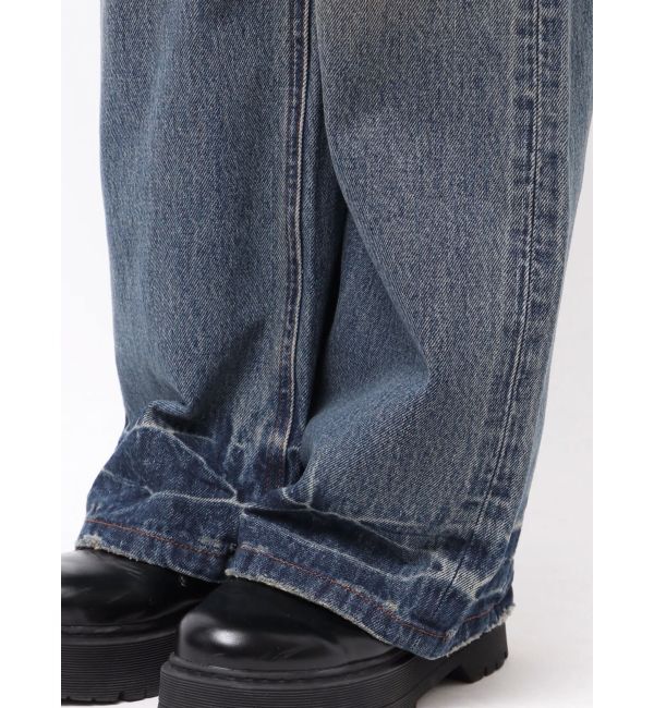 EVRIS「カットアウトワイドデニムパンツ」|デニム|