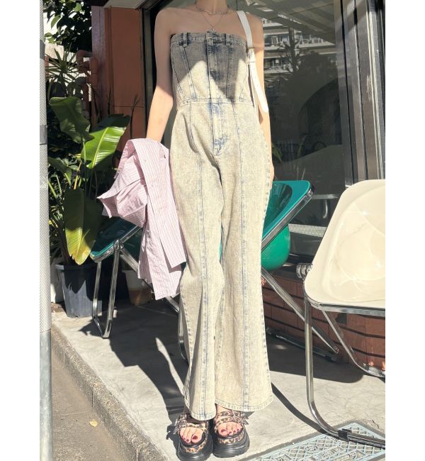 EVRIS「デニムベアロンパース」|オールインワン|