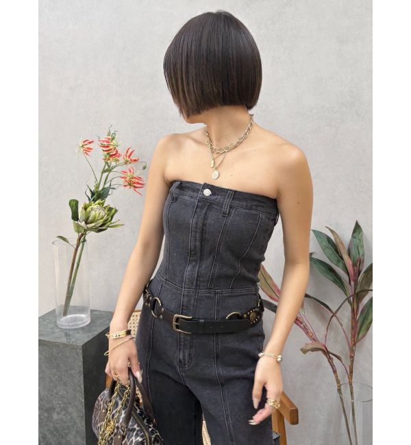 EVRIS「デニムベアロンパース」|オールインワン|