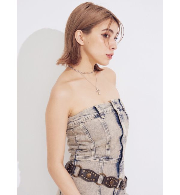 EVRIS「デニムベアロンパース」|オールインワン|