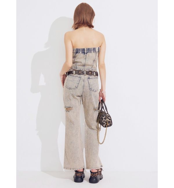 EVRIS「デニムベアロンパース」|オールインワン|