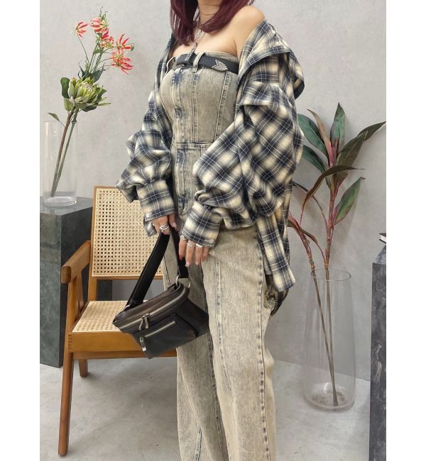 EVRIS「デニムベアロンパース」|オールインワン|