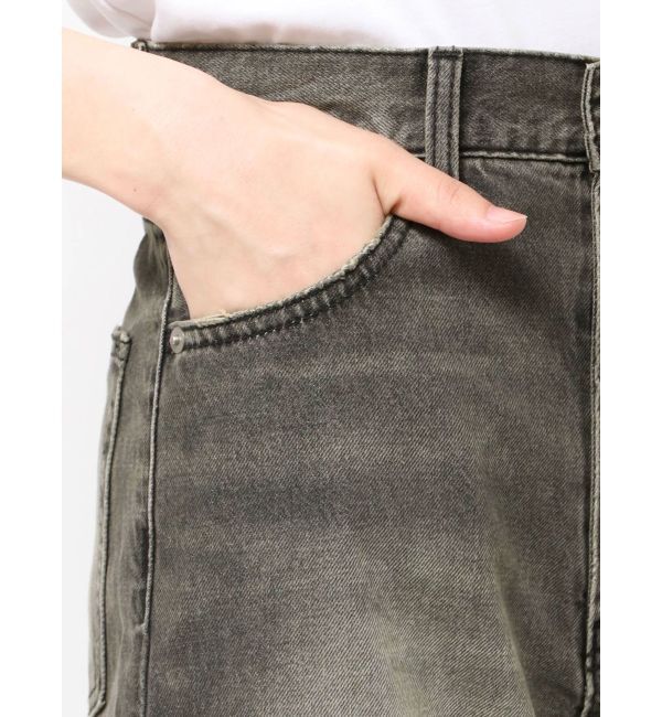 EVRIS「グランジダメージワイドデニムパンツ」|デニム|