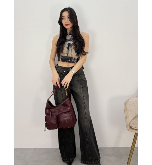 EVRIS「センターシームワイドフレアデニムパンツ」|デニム|