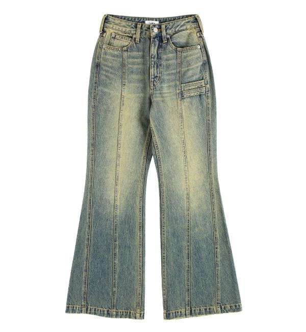 EVRIS「センターシームワイドフレアデニムパンツ」|デニム|