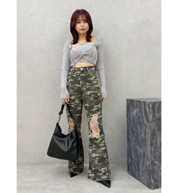 EVRIS「ダメージフレアパンツ」|その他|