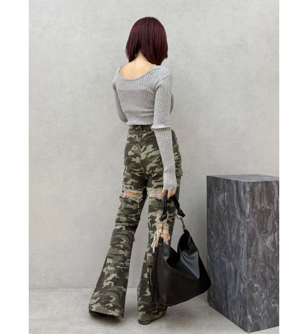 EVRIS「ダメージフレアパンツ」|その他|