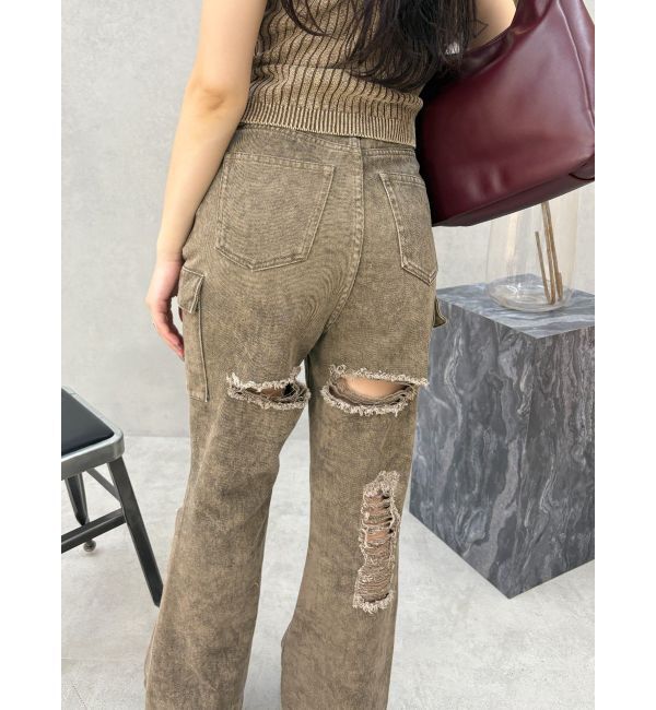 EVRIS「ダメージフレアパンツ」|その他|