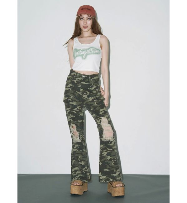 EVRIS「ダメージフレアパンツ」|その他|