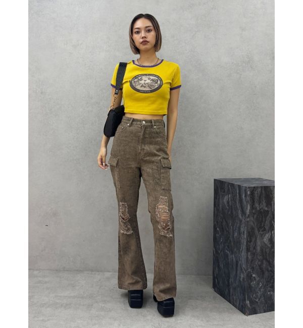 EVRIS「ダメージフレアパンツ」|その他|