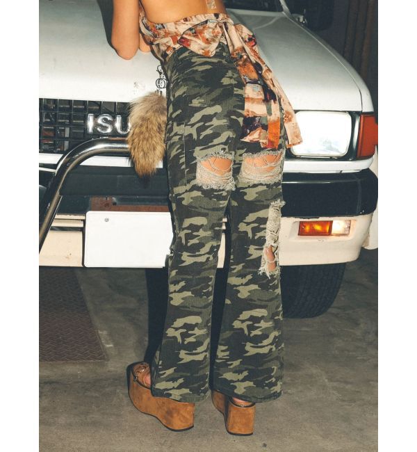 EVRIS「ダメージフレアパンツ」|その他|