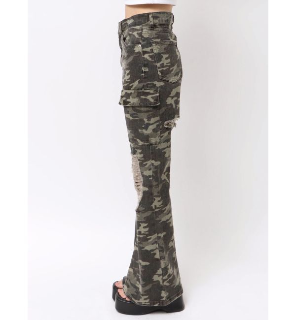 EVRIS「ダメージフレアパンツ」|その他|