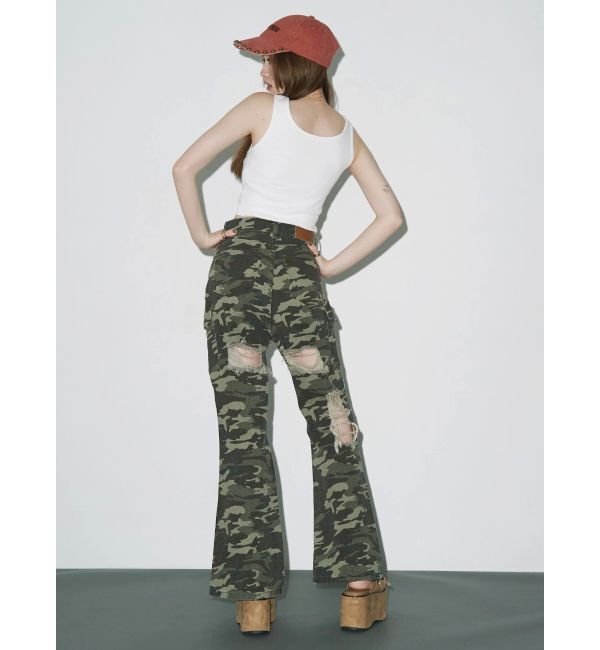 EVRIS「ダメージフレアパンツ」|その他|