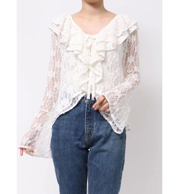 jouetie「ラッフルフリルレースブラウス」|シャツ・ブラウス|