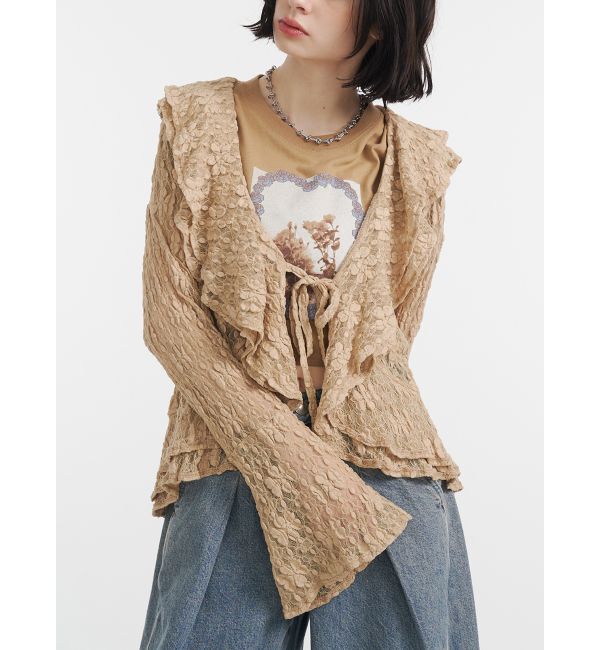 jouetie「ラッフルフリルレースブラウス」|シャツ・ブラウス|ベージュ