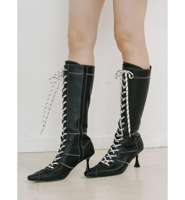 jouetie「ボクシングレースアップブーツ」|ロングブーツ|