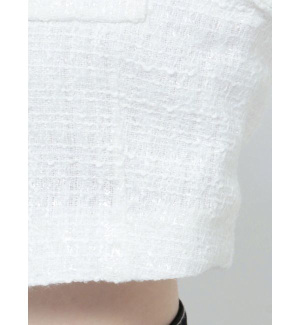 GYDA「フロントボタン2WAY FANCYTWEEDブラウス」|シャツ・ブラウス|