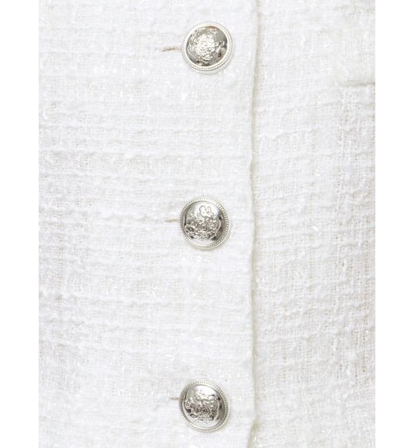 GYDA「フロントボタン2WAY FANCYTWEEDブラウス」|シャツ・ブラウス|