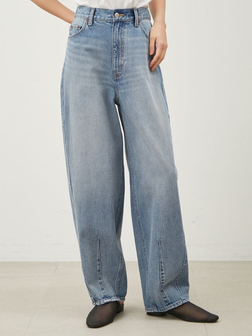 Mila Owen「ウエストゴムカーヴィデニム【ウォッシャブル】」|デニム|