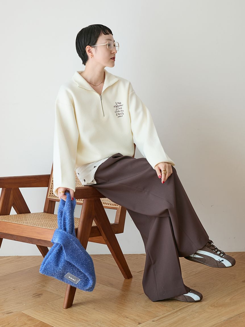 emmi atelier「【Global warming】ハーフジップニットトップス」|ニット・セーター|