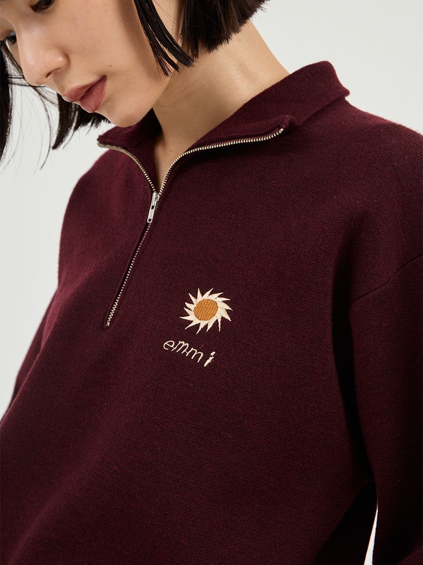 emmi atelier「【Global warming】ハーフジップニットトップス」|ニット・セーター|