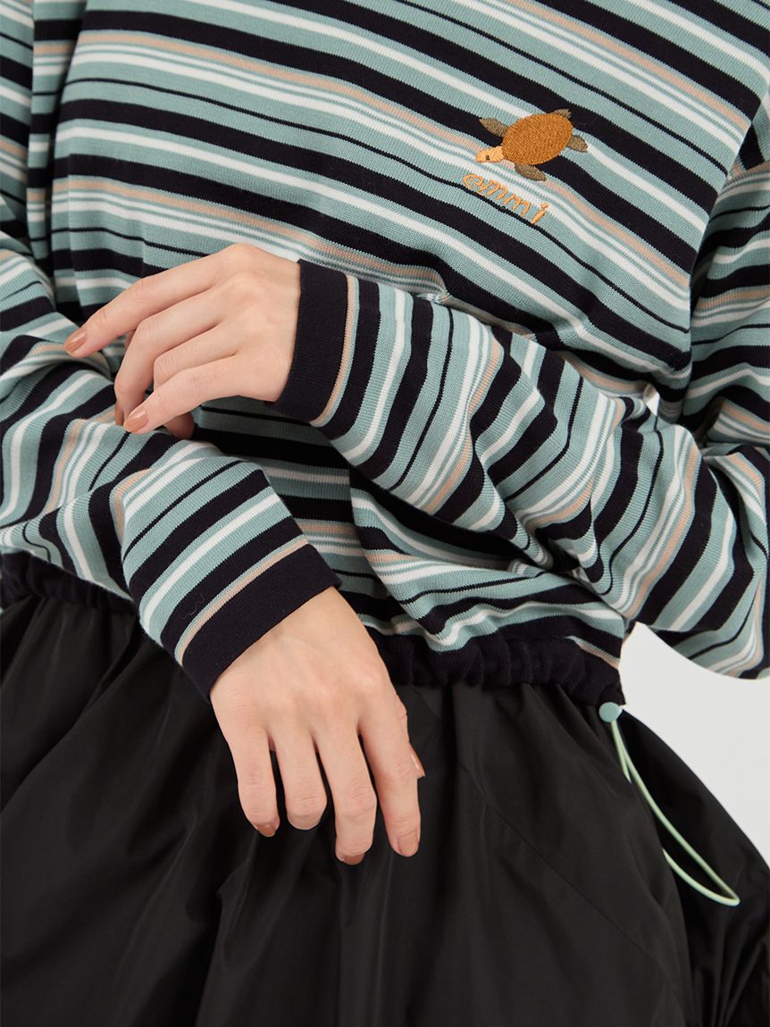 emmi atelier「【Global warming】ボーダーニットトップス」|ニット・セーター|