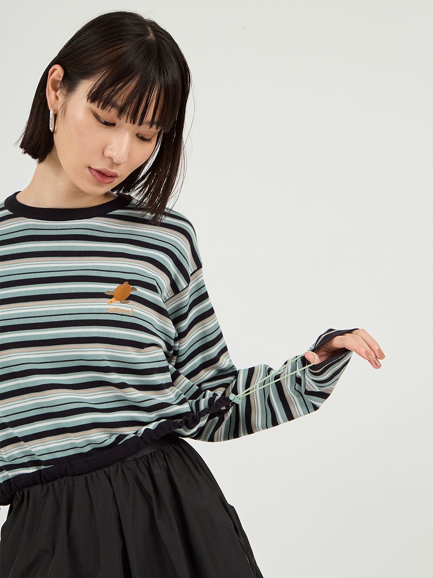 emmi atelier「【Global warming】ボーダーニットトップス」|ニット・セーター|