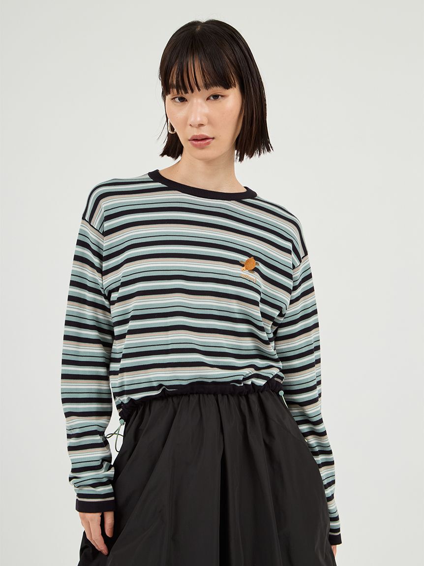 emmi atelier「【Global warming】ボーダーニットトップス」|ニット・セーター|