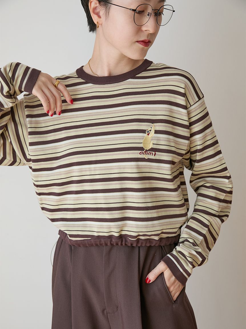 emmi atelier「【Global warming】ボーダーニットトップス」|ニット・セーター|