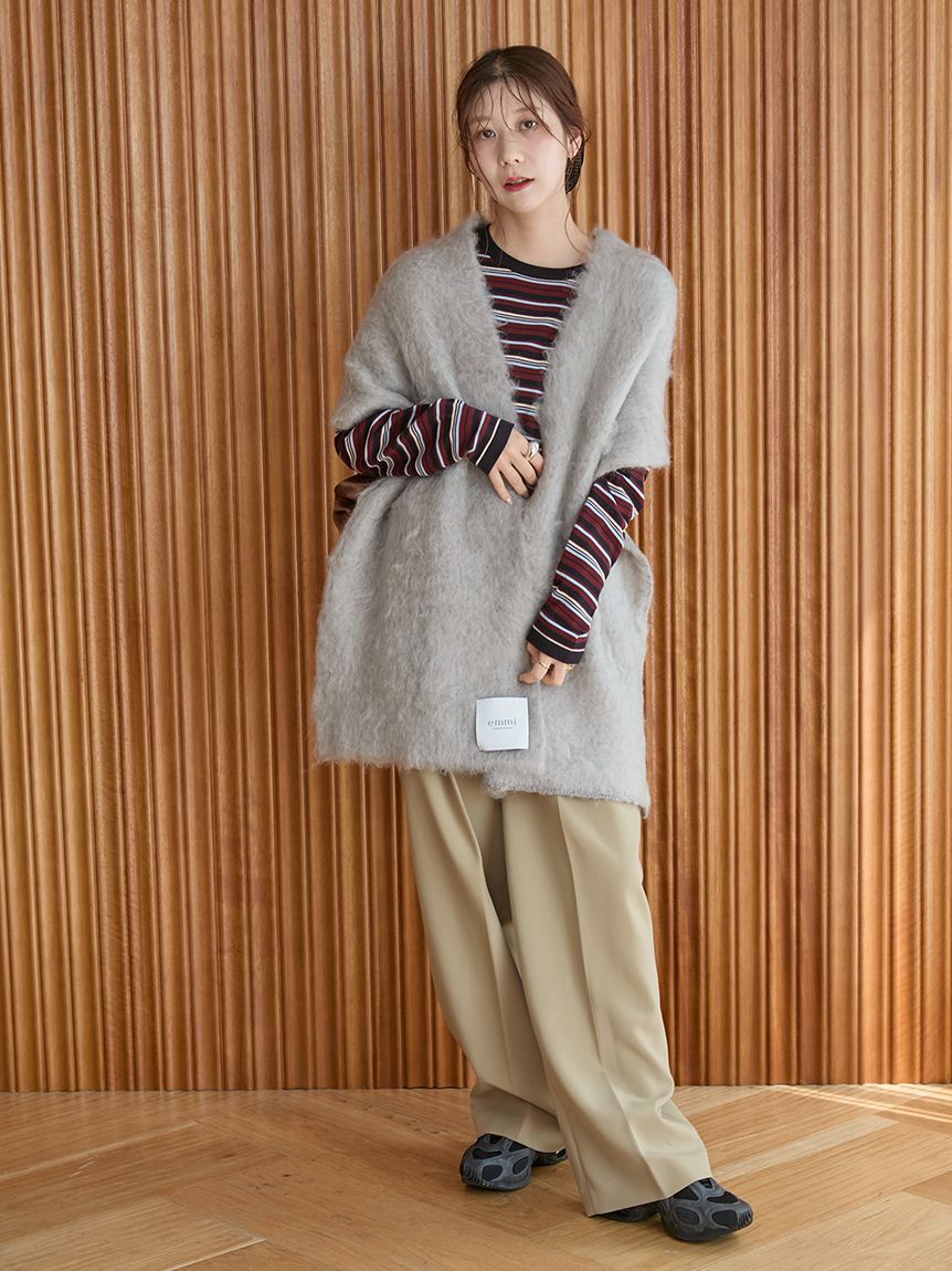 emmi atelier「【Global warming】ボーダーニットトップス」|ニット・セーター|