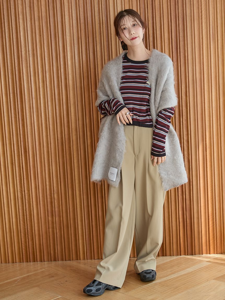 emmi atelier「【Global warming】ボーダーニットトップス」|ニット・セーター|