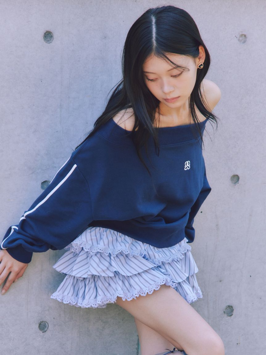 SNIDEL「【WEB限定カラーあり】UVカットワンショルスウェットプルオーバー」|スウェット・ジャージ|