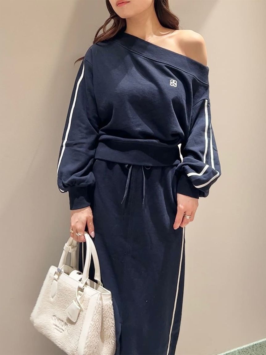 SNIDEL「【WEB限定カラーあり】UVカットワンショルスウェットプルオーバー」|スウェット・ジャージ|NVY