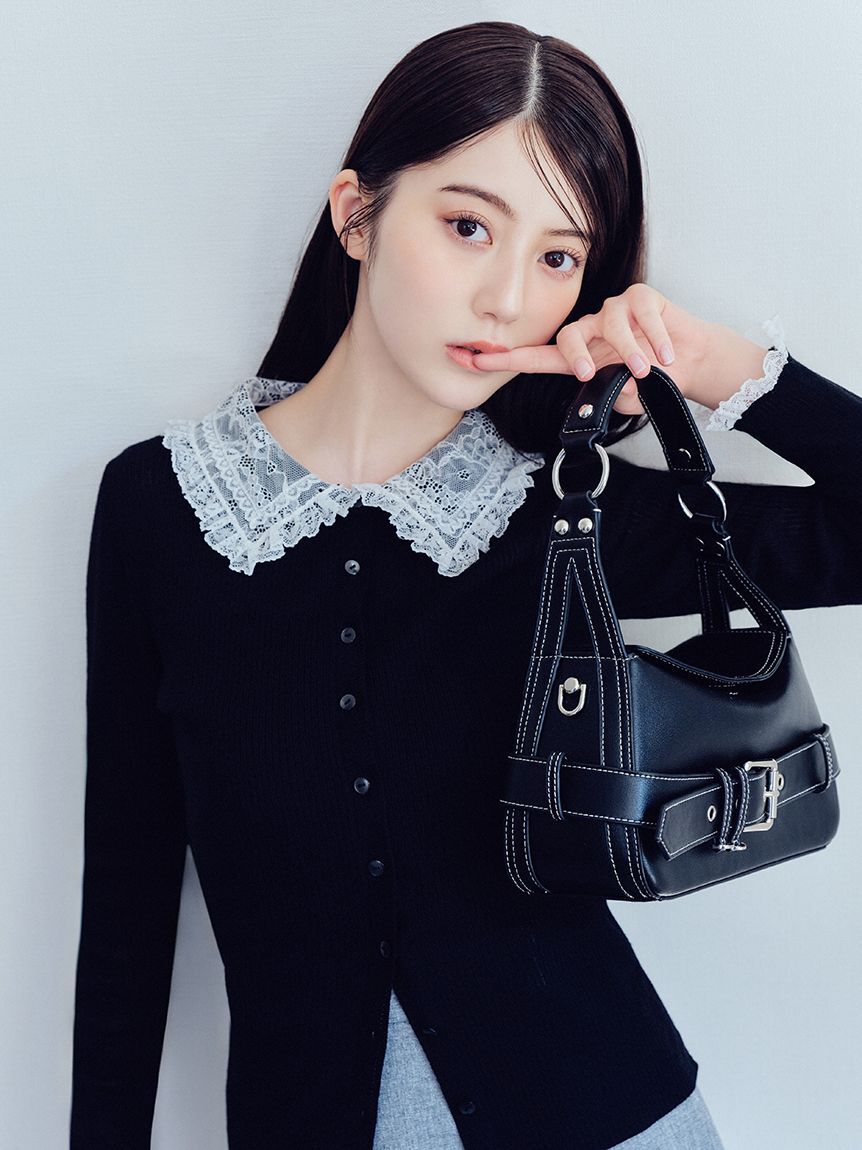 FRAY I.D「バックルデザインミドルバッグ」|ハンドバッグ|BLK