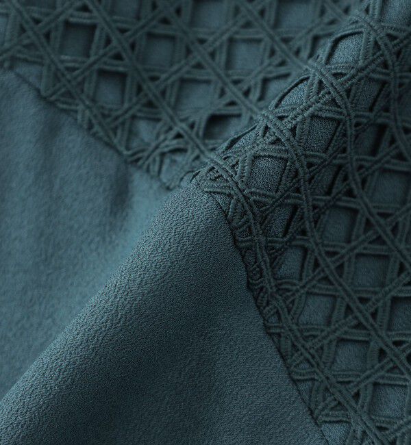  「ダイヤブレイドレースコンビシャツ」|シャツ・ブラウス|