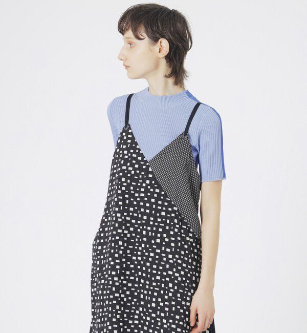  「【手洗い可】【ドラマ着用商品】2フェイスハーフスリーブニット」|ニット・セーター|サックスブルー5