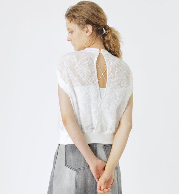  「カットジャカードシアートップス」|シャツ・ブラウス|