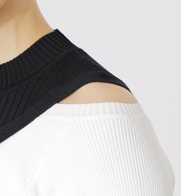  「ブロッキングカットアウトニット」|ニット・セーター|