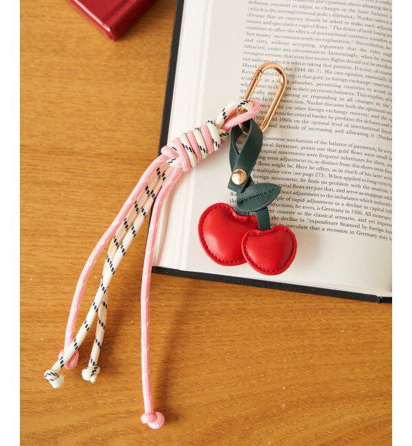 VENCE share style「レザーチェリーチャーム」|その他|ピンク