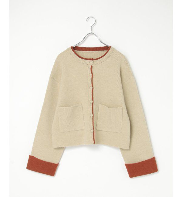 VENCE share style「アルパカタッチ配色カーディガン」|カーディガン|