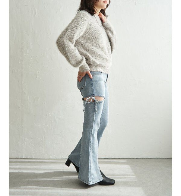 VENCE share style「6G片畦ラメシャギープルオーバー」|ニット・セーター|