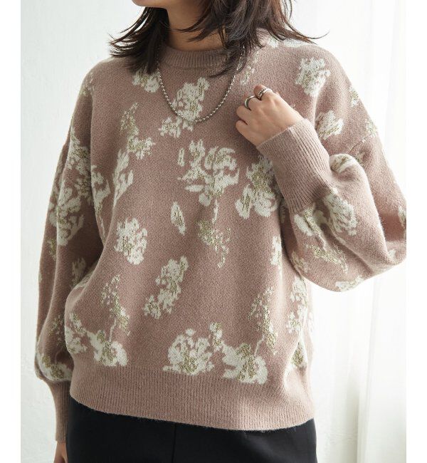 VENCE share style「フラワ－ジャガードプルオーバー」|ニット・セーター|