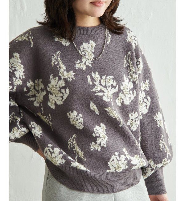 VENCE share style「フラワ－ジャガードプルオーバー」|ニット・セーター|
