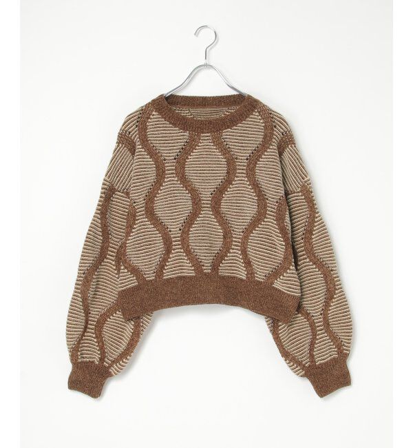 VENCE share style「5Gヒョウタン柄ジャガードプルオーバー」|ニット・セーター|