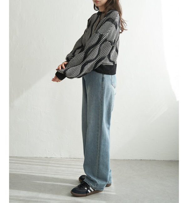 VENCE share style「5Gヒョウタン柄ジャガードプルオーバー」|ニット・セーター|